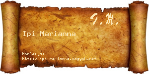 Ipi Marianna névjegykártya